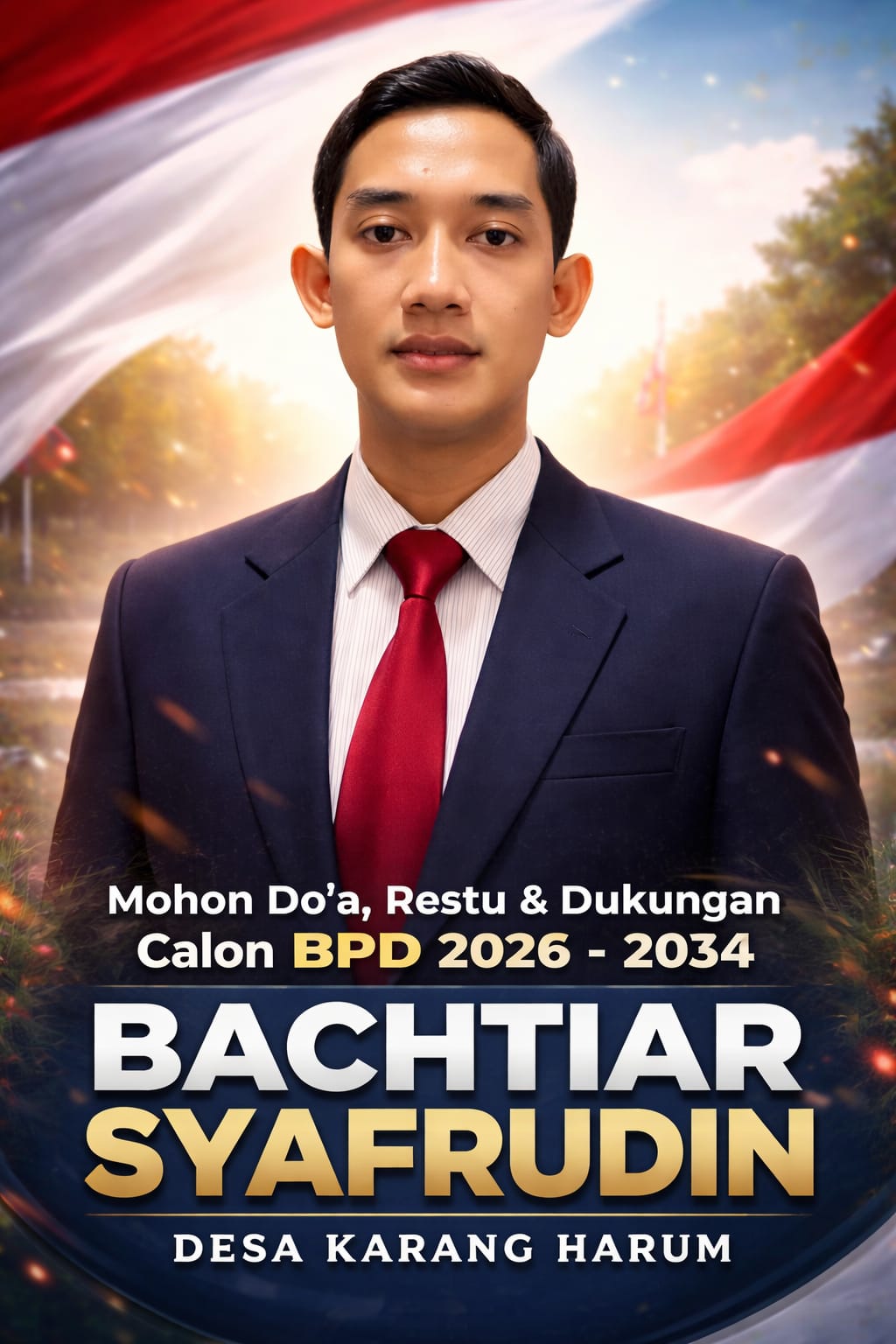 Bachtiar Syafrudin Siap Membawa Perubahan, Resmi Maju Sebagai Calon BPD Desa Karang Harum