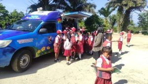 Mobil Perpustakaan Keliling Kunjungi SDN 173309 Parhorboan, Tingkatkan Minat Baca Siswa