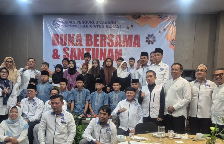 Eratkan Silaturahmi, BPC Gapensi Kabupaten Bekasi Gelar Bukber dan Santunan Anak Yatim