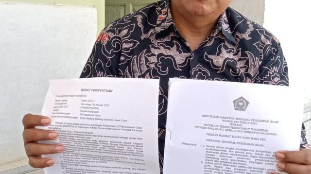 Disoal Rangkap Jabatan, Ketua BPD Kolpo Sumenep Lakukan Konsultasi ke Kemenag dan DPMD