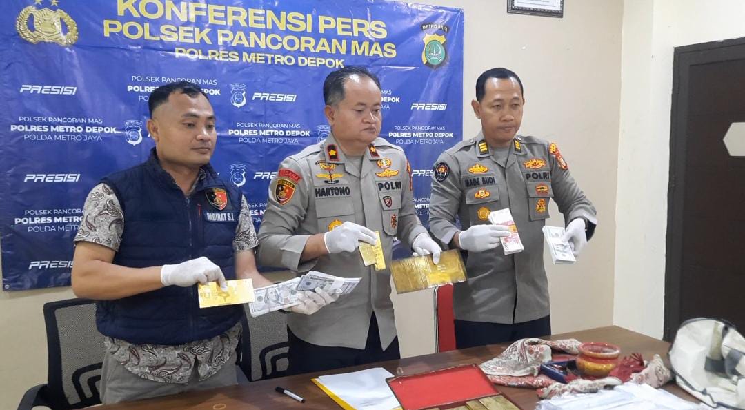 Polisi Ungkap Perkara Penipuan Ritual Gandakan Uang Palsu Dukun “LE” di Depok