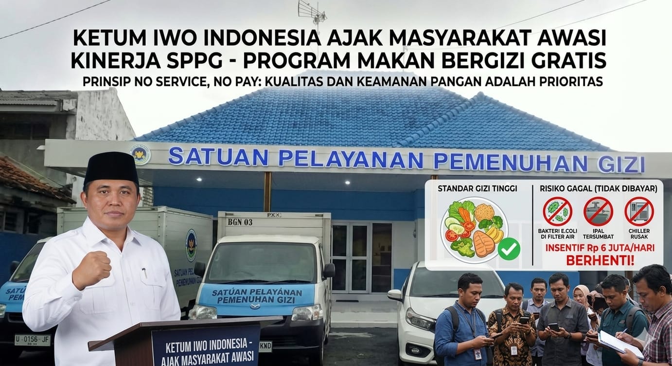 IWO Indonesia Ajak Masyarakat Kawal Program Makan Bergizi Gratis: “No Service, No Pay”