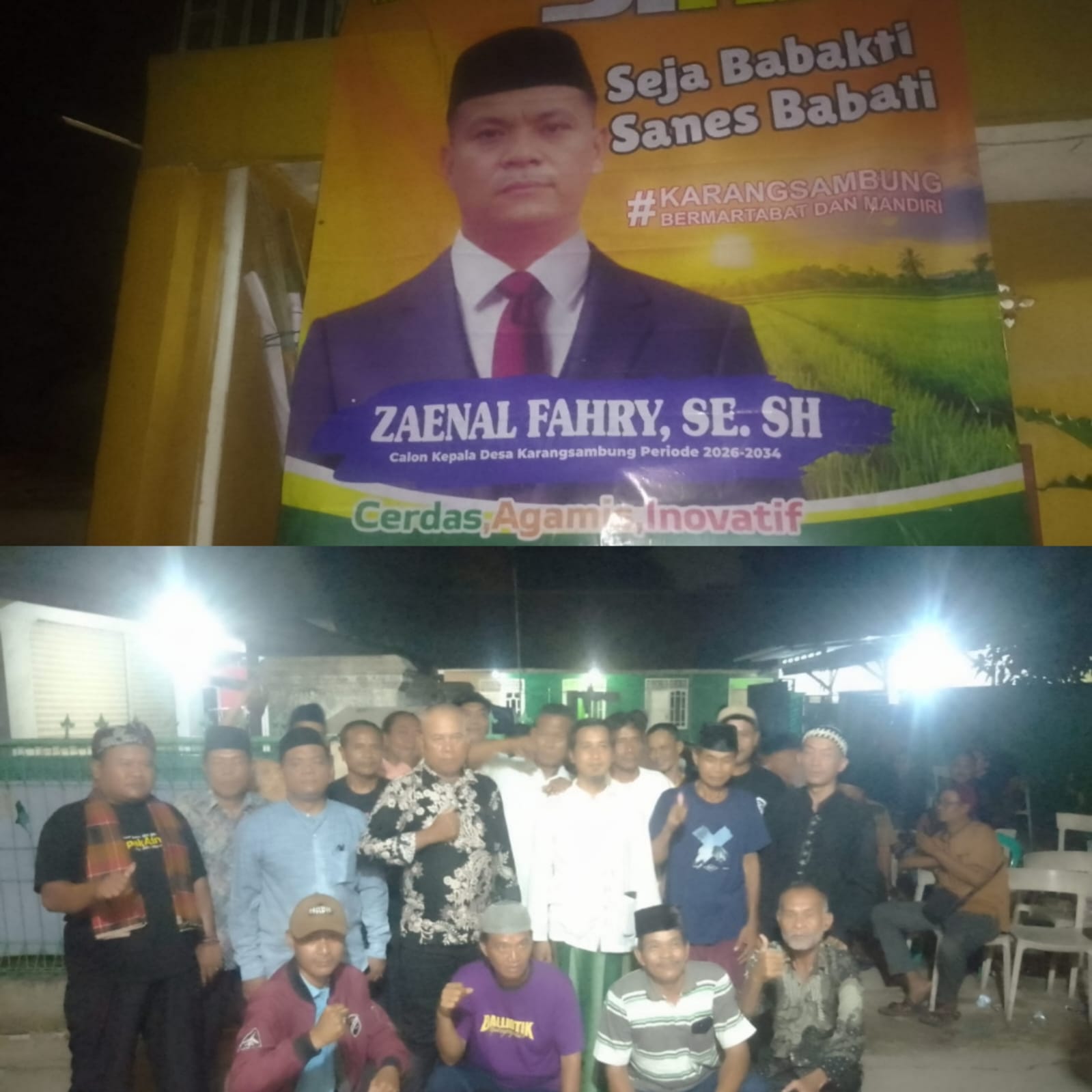 Bawa Misi Perubahan, Zaenal Fahri Resmi Deklarasikan Diri Maju di Pilkades Karang Sambung 2026