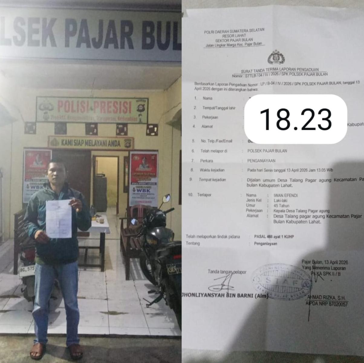 Tak Terima Dikritik di Media Sosial, Oknum Kades Talang Pagar Agung Aniaya Warganya