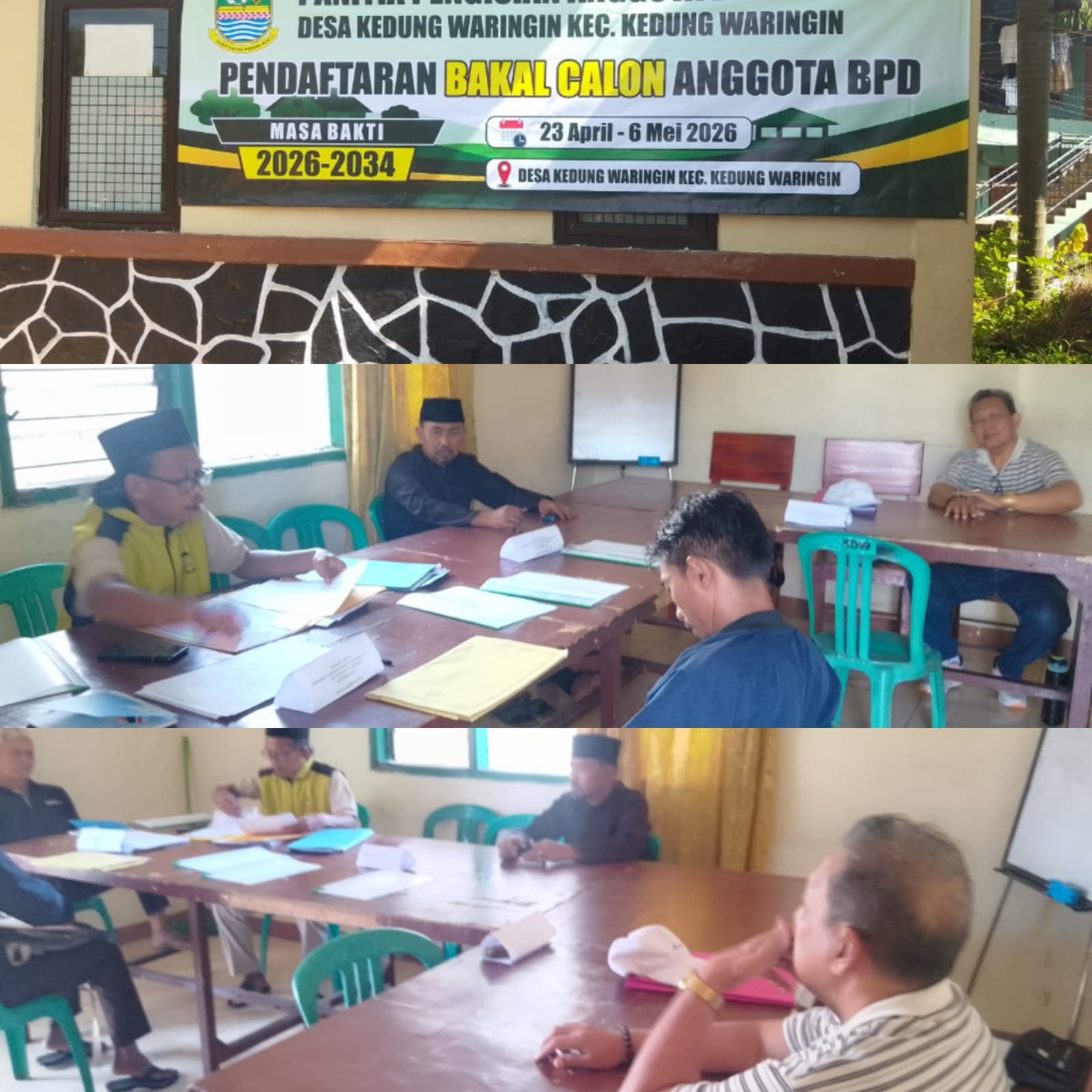 Panitia Pengisian Anggota BPD Kedung Waringin Resmi Buka Pendaftaran, Kades Tinjau Langsung Hari Pertama