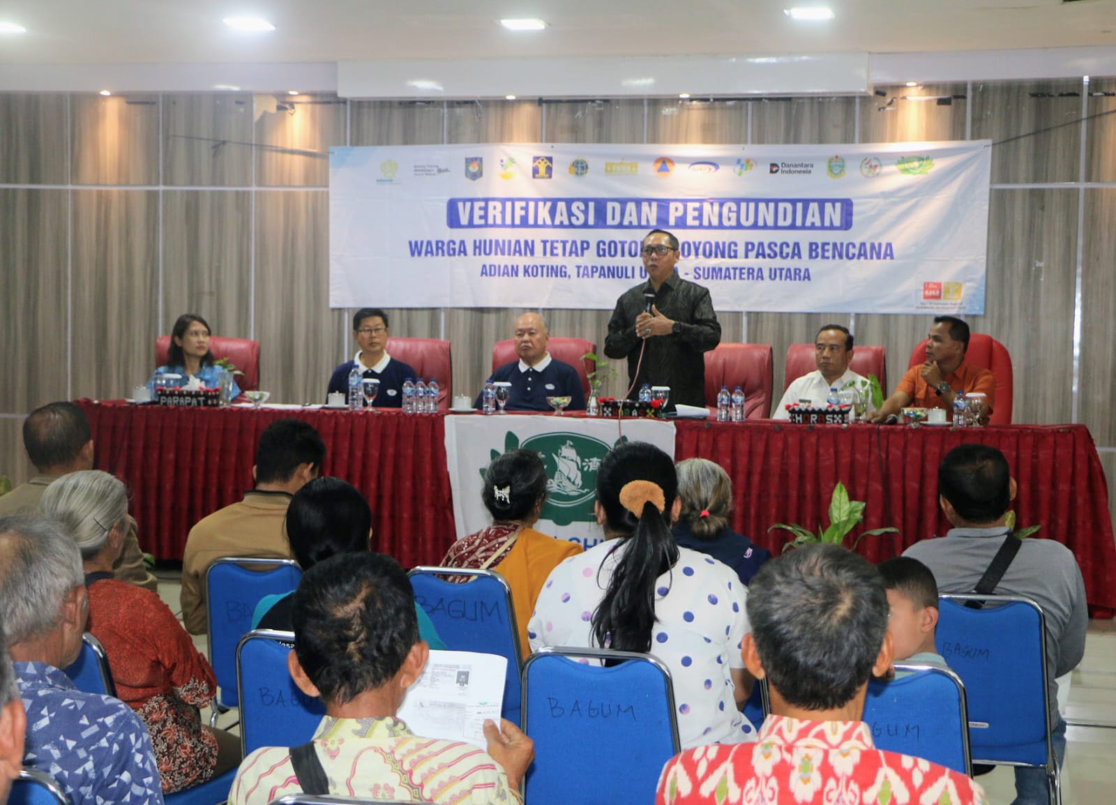 Bupati Taput Pimpin Verifikasi dan Undian 70 Huntap Adiankoting