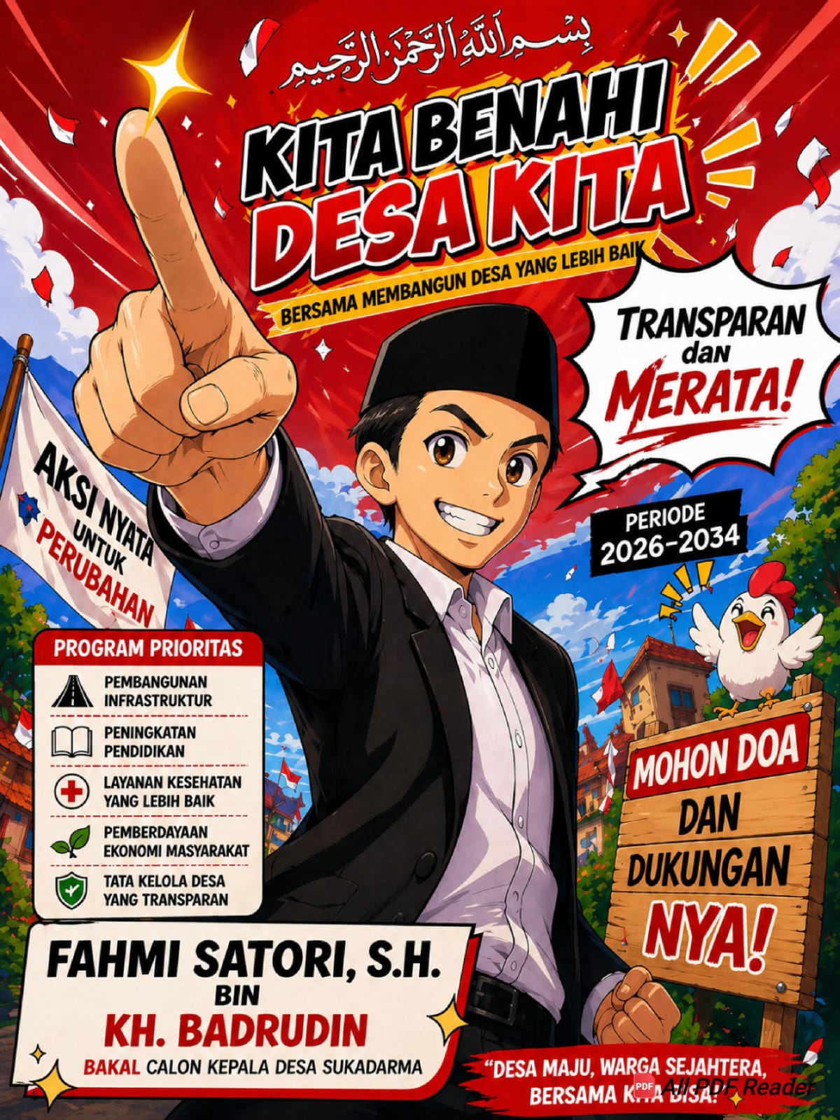 Bawa Misi Perubahan, Fahmi Satori Siap Maju dalam Pilkades Sukadarma 2026