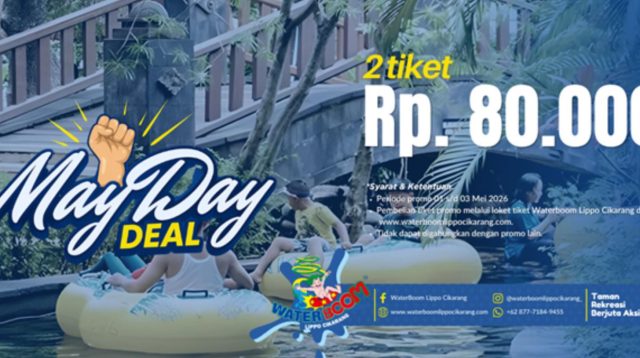 Rayakan Hari Buruh, Waterboom Lippo Cikarang Hadirkan Promo “May Day Deal” Dua Tiket Rp 80 Ribu