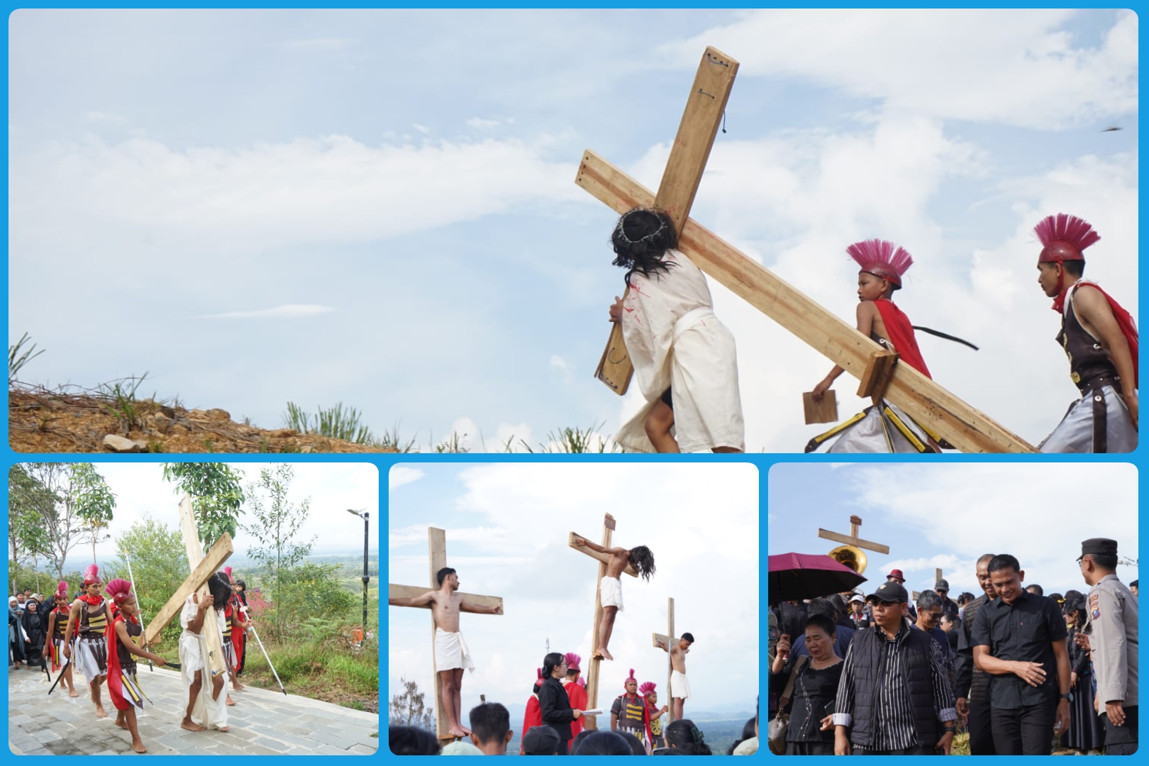 Refleksi Jumat Agung, Bupati Taput Hadiri Visualisasi Jalan Salib di Siatas Barita