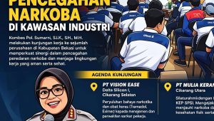 Berantas Narkoba di Lingkungan Industri, Kapolres Metro Bekasi Sambangi Pabrik dan Serikat Buruh