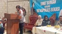Jumat Berkah Kapolres Metro Bekasi Sosialisasikan Jam Malam dan Pemberantasan Narkoba