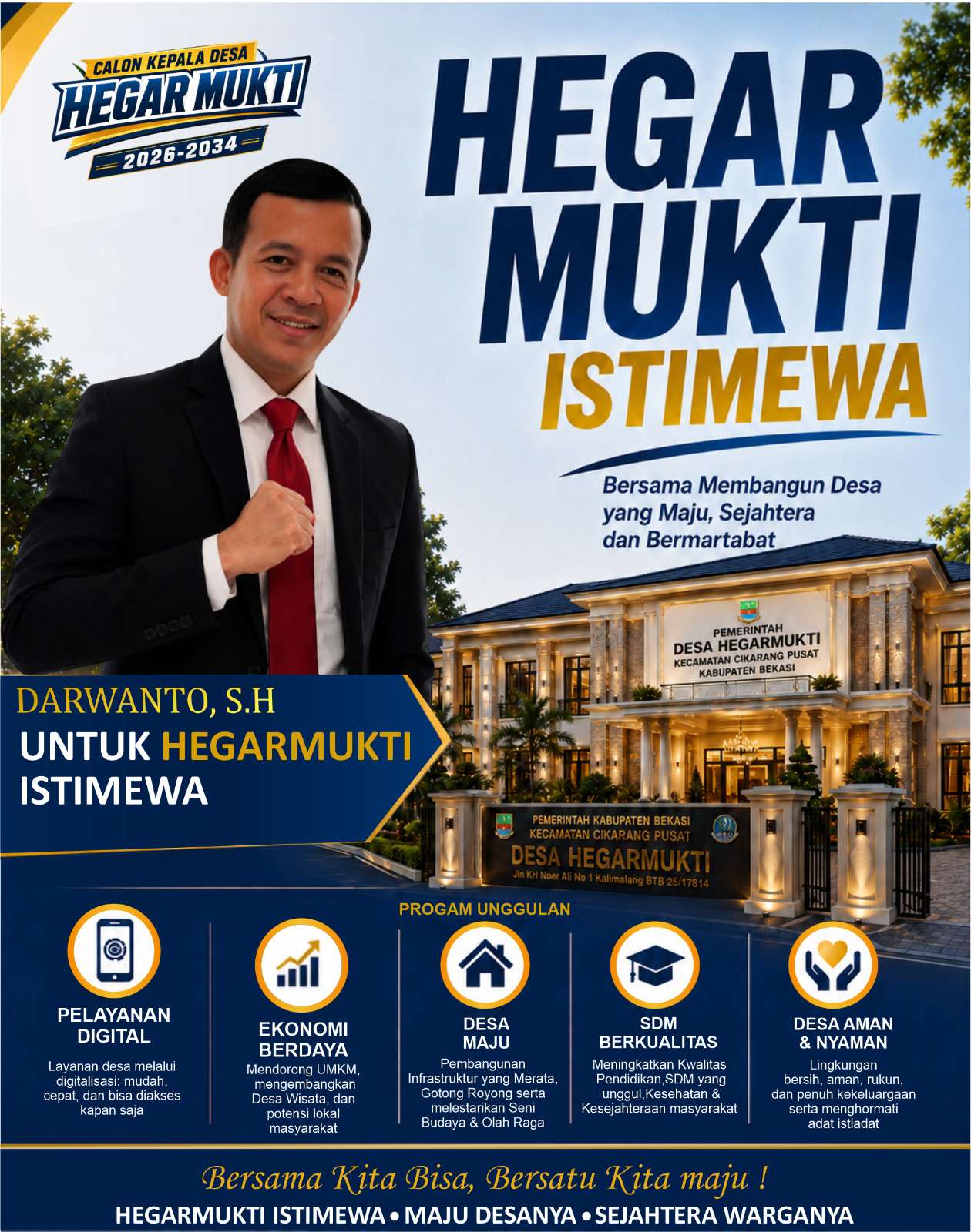 Siap Bawa Perubahan, Darwanto, S.H. Resmi Maju Calon Kepala Desa untuk Hegarmukti Istimewa