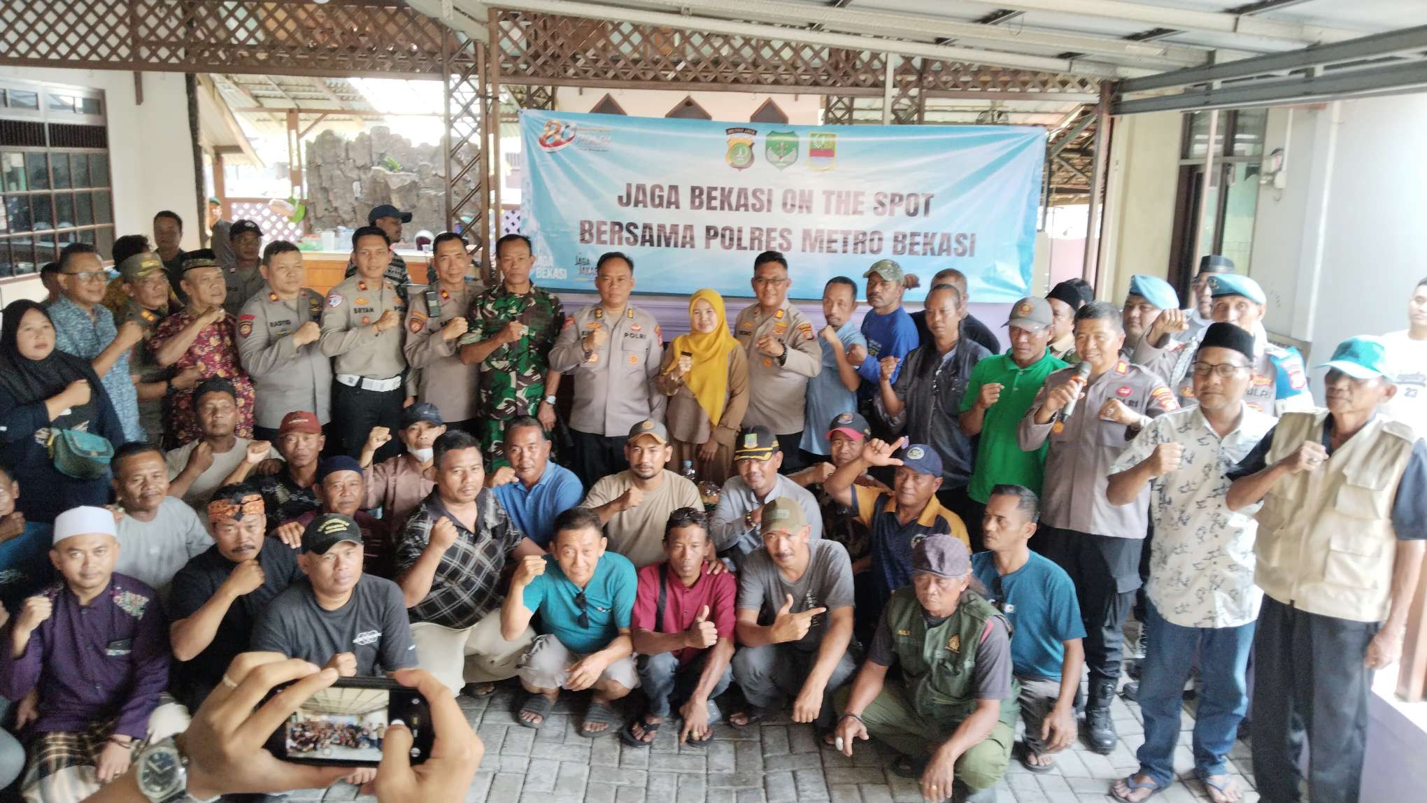 JAGA Bekasi On The Spot Di Kedungwaringin Bersama Polres Metro Bekasi Rangkul Warga Perkuat Keamanan Lingkungan
