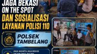 Jaga Jakarta Jaga Bekasi On The Spot, Polsek Tambelang Ajak Warga Kampung Wates Aktifkan Satkamling dan Manfaatkan Layanan Polri 110