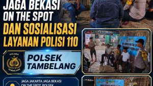 Jaga Jakarta Jaga Bekasi On The Spot, Polsek Tambelang Ajak Warga Kampung Wates Aktifkan Satkamling dan Manfaatkan Layanan Polri 110