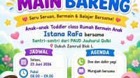 Belajar Ceria dan Bermain Bermakna di Istana Rafa’, Tumbuhkan Generasi Cerdas untuk Indonesia Berkelanjutan