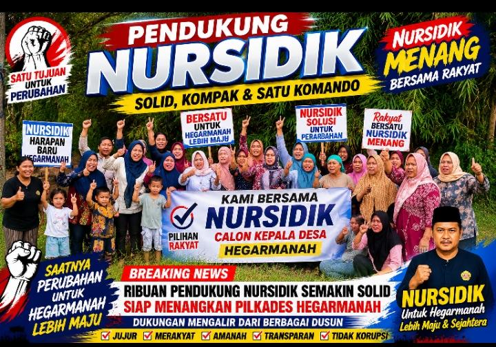 Menjelang Pilkades, Dukungan untuk Nursidik (Menir) Terus Mengalir dari Masyarakat Hegarmanah