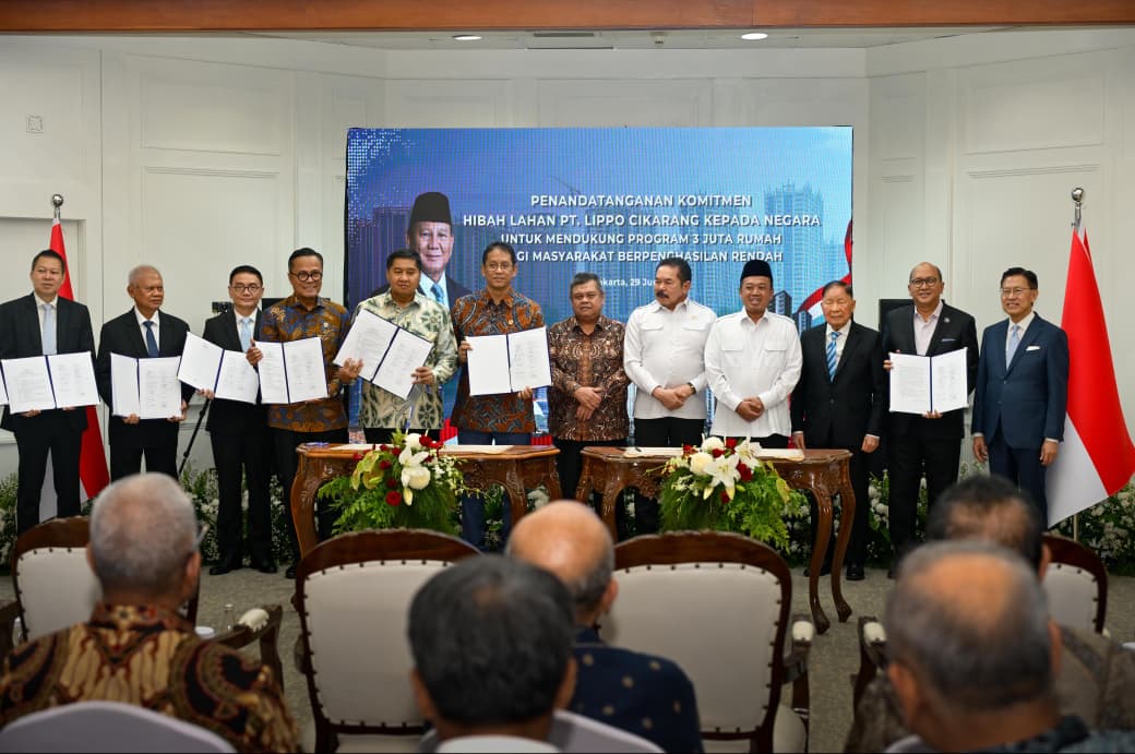Komitmen Menteri Nusron Percepat Proses Hibah, Pemerintah Terima Tanah 30 hektare dari Lippo Cikarang