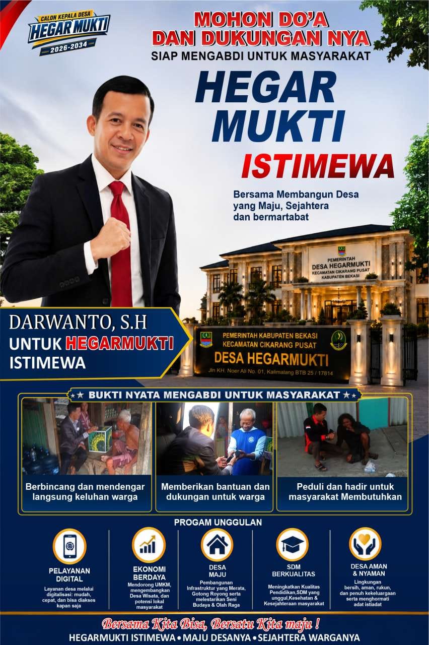 Darwanto Siap Menuju Hegarmukti Istimewa, Optimistis Membawa Perubahan Total