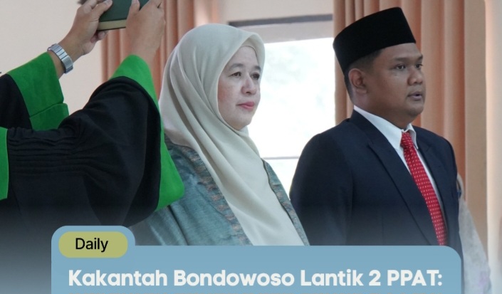 Kakantah Bondowoso Lantik Dua PPAT Baru, Perkuat Sinergi Layanan Pertanahan di Kabupaten Bondowoso