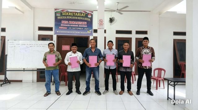 Keterangan foto : Panitia Pemilihan Kepala Desa (Pilkades) Karangsatu, Kecamatan Karang Bahagia, Kabupaten Bekasi secara resmi merilis hasil penilaian terhadap enam bakal calon kepala desa untuk periode masa jabatan 2026–2034.