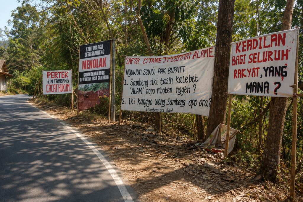 WARGA SAMBENG, KAB. MAGELANG, TOLAK TANAH DIGALI: DESAK POLRESTA, BPN, PEMKAB DAN DPRD MAGELANG SEGERA BERI SOLUSI