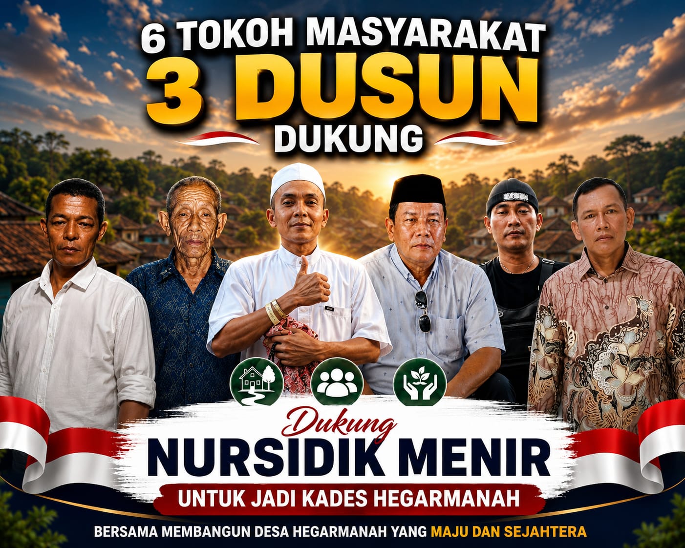 Tokoh Hegarmanah Bersatu Mendukung Nursidik pada Pilkades Hegarmanah 2026/2034
