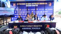 Keterangan foto : Pers Konferens Polda Banten