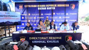 Keterangan foto : Pers Konferens Polda Banten