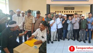 Keterangan foto : Muhammad Reza Putra,S.H,,M.H.,CIL.,CLA.,CTL, tim kuasa hukum dari bakal calon Kepala Desa (Kades) Toyang resmi menyerahkan berkas pendaftaran Pilkades Karang Segar kepada Panitia Pemilihan di Kantor Desa Karang Segar, Kabupaten Bekasi, pada Rabu (26/8/2026).