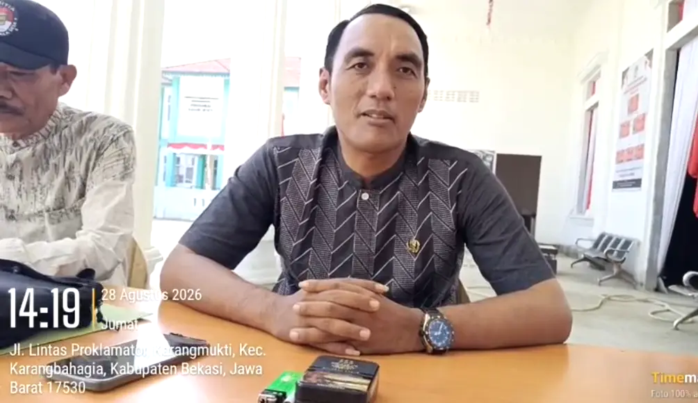 Keterangan foto : Ketua Panitia Pilkades Karangmukti, Hadi Khairrullah,