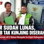 Keterangan foto : KPR Sudah Lunas, Warga Pondok Afi 2 Bekasi Mengadu ke Kejari Kabupaten Bekasi Terkait SHGB yang Tak Kunjung Diserahkan (Tera Konten Kreator mendampingi Warga)