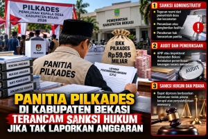 Keterangan foto : Panitia Pilkades di Kabupaten Bekasi Terancam Sanksi Hukum Jika Tak Laporkan Anggaran (ft Ilustrasi)