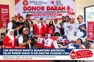 Keterangan foto : LSM Inspirasi Wanita Nusantara Indonesia Gelar Donor Darah di Kecamatan Cikarang Utara
