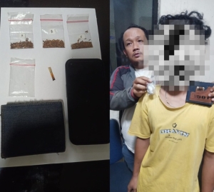 Keterangan foto : AIW Diduga Pelaku penyalahgunaan Narkotika Jenis Tembakau Sintetis