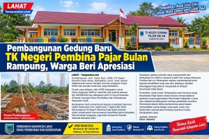 Keterangan foto : Pembangunan Gedung Baru TK Negeri Pembina Pajar Bulan (ft.ilustrasi)