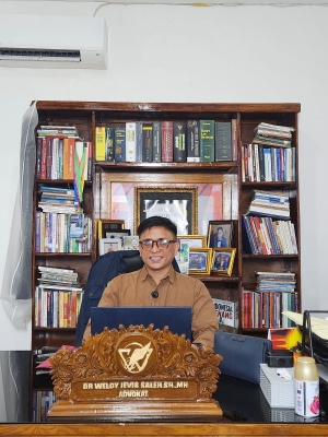 Keterangan foto : Dr. Weldy Jevis Saleh, S.H., M.H. (Praktisi & Akademisi Hukum Pidana)