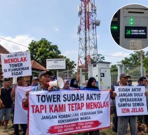 Keterangan foto : Pascamutasi Camat Gapura, Warga Tegaskan Tolak Pembangunan Tower di Polalang Sumenep Tetap Berlanjut