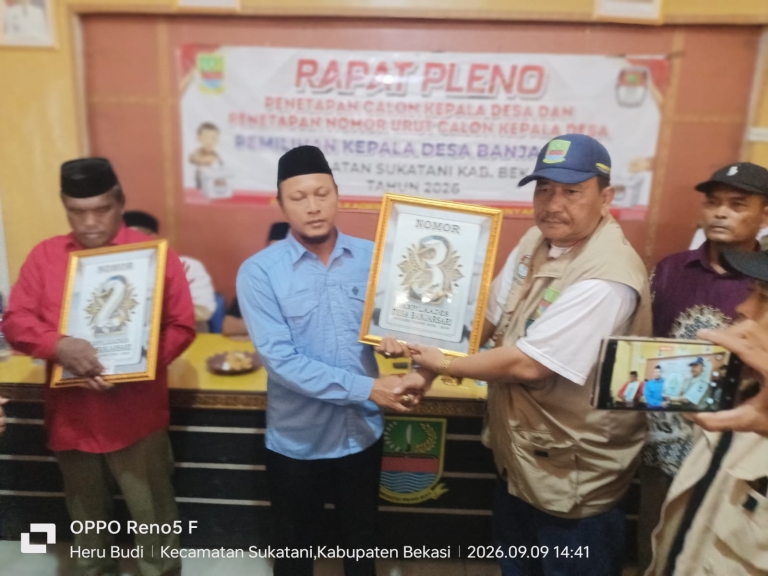 Keterangan foto : Tiga Cakades Bertarung di Pilkades Banjarsari, DPS Capai 7.600 Pemilih