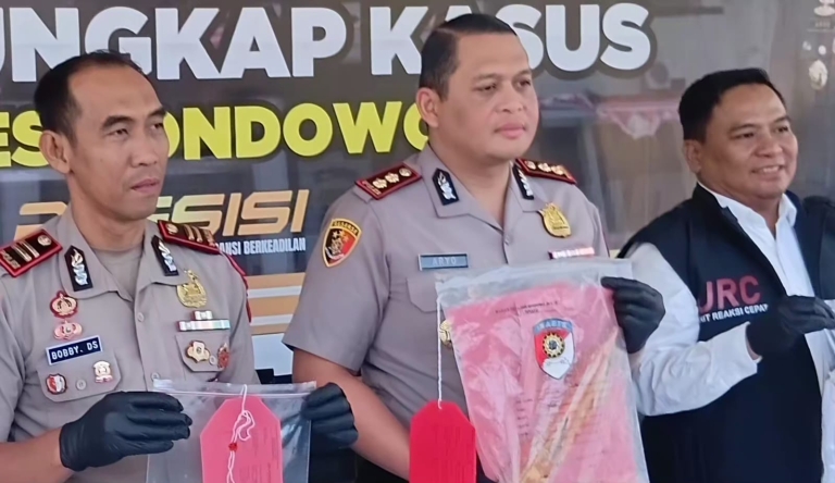 Keterangan foto : Komferensi Pers Polres Bondowoso