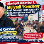 Keterangan foto ::Mendapat Nomor Urut 1, Mulyadi 'Kencleng' Banjir Dukungan Tokoh Masyarakat dan Keluarga Besar Abah Roy di Pilkades Sukaresmi