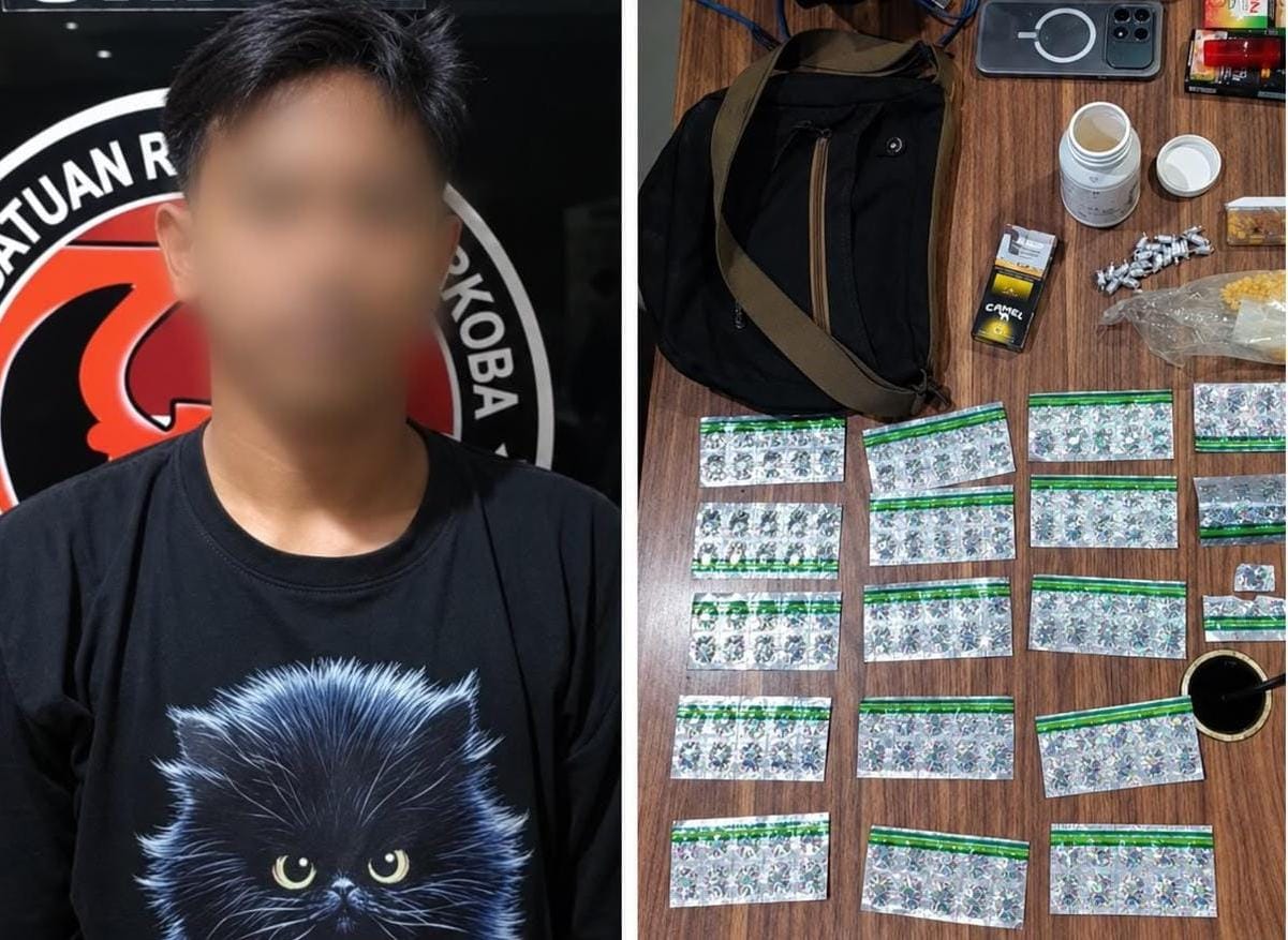 Keterangan foto : Sat Resnarkoba Polres Metro Bekasi Ungkap Peredaran 651 Butir Obat Keras di Cikarang Timur