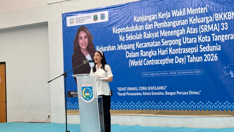 Keterangan foto : Kunjungi Sekolah Rakyat di Tangsel, Wamendukbangga Dorong Kesehatan Mental Anak
