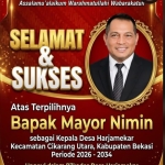 Keterangan foto : Raih Perolehan Suara Tertinggi, Mayor Nimin Terpilih Jadi Kepala Desa Harjamekar Periode 2026–2034