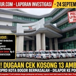 Keterangan foto : Kelompok yang mengatasnamakan Gerakan Masyarakat Sipil Bogor Bersatu menggelar aksi massa menuntut transparansi pengelolaan anggaran di instansi tersebut, Jumat (25/9/2026). (Ft.ilustrasi)