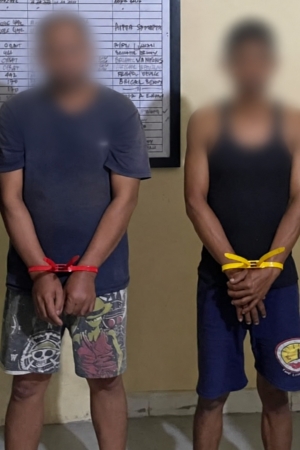 Keterangan foto : Dua orang terduga pelaku berinisial R (46) dan AR (40) berhasil diamankan pada Kamis (24/9/2026) di dua lokasi berbeda di wilayah Kecamatan Babelan, Kabupaten Bekasi.