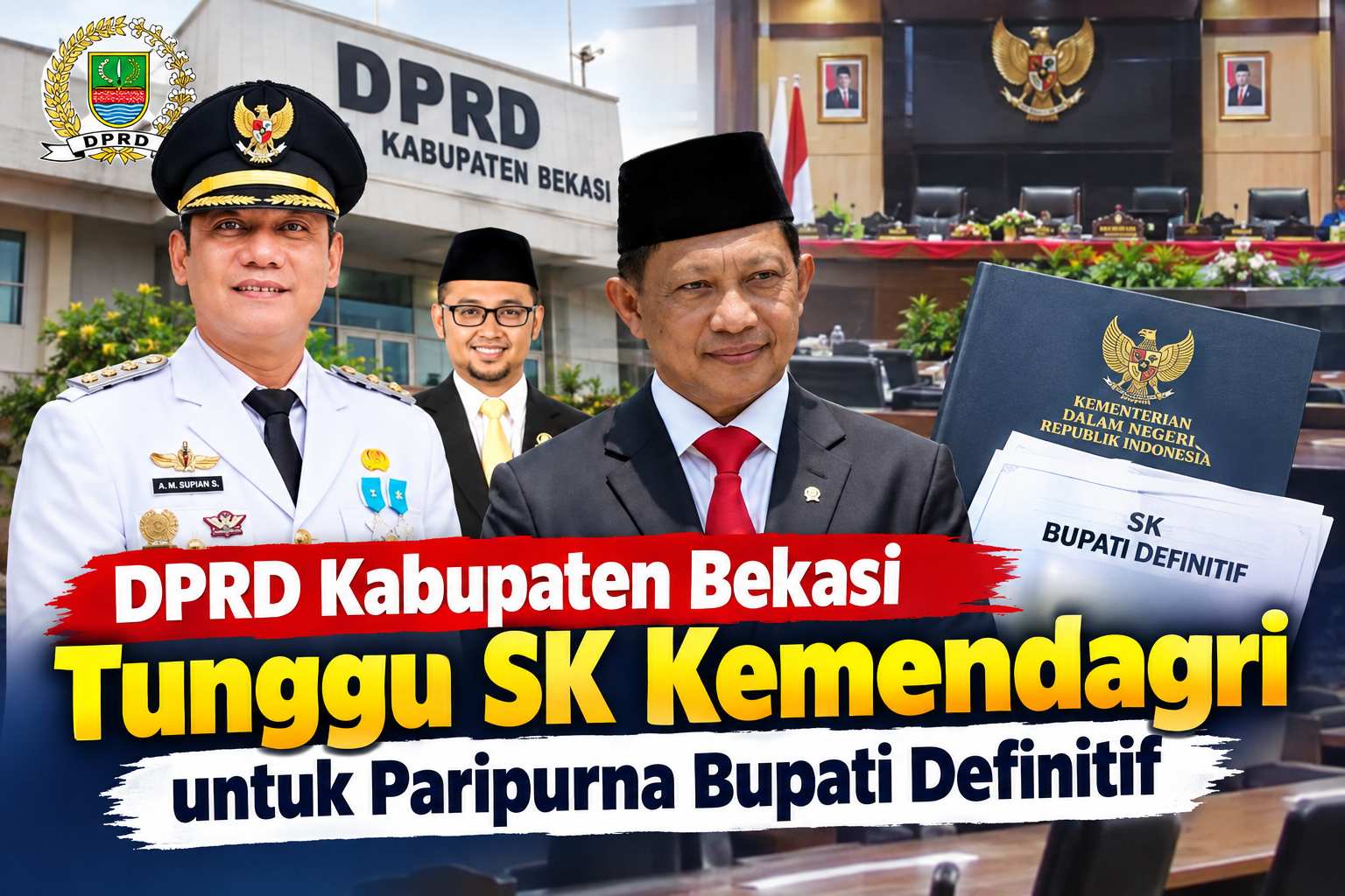 Keterangan foto : DPRD Kabupaten Bekasi Tunggu SK Kemendagri untuk Paripurna Penetapan Bupati Definitif (ft.ilustrasi)