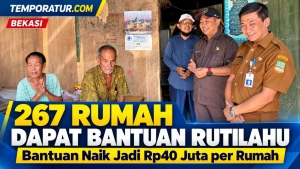 Keterangan foto : Disperkimtan Kabupaten Bekasi Siapkan 267 Unit Rutilahu, Bantuan Naik Jadi Rp40 Juta per Rumah