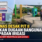 Keterangan foto: LSM GANAS Desak PJT II Tertibkan Dugaan Bangunan di Sempadan Irigasi, Jembatan SDIT Wanfi Munar Jadi Sorotan