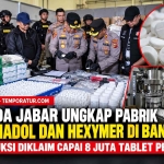 Keterangan foto: Polda Jabar Ungkap Pabrik Tramadol dan Hexymer di Bandung, Produksi Diklaim Capai 8 Juta Tablet per Hari